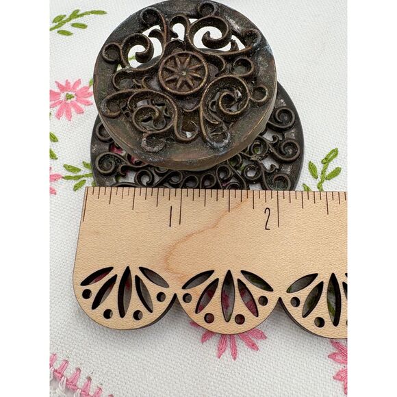 LOT Vintage Hardware Drawer Pulls Knobs Brass Copper Bronze Provincial - Picture 2 of 8